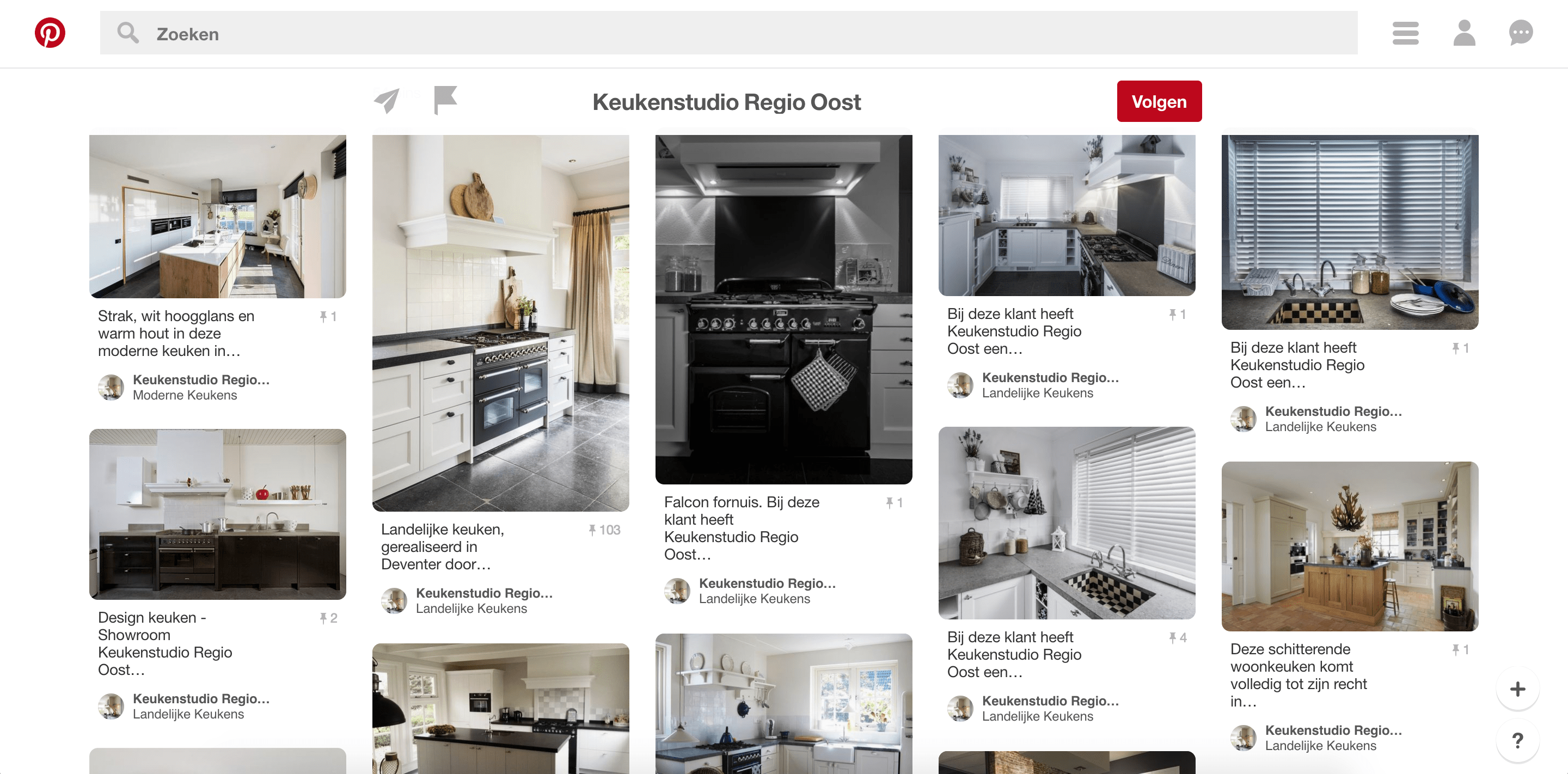 Keukeninspiratie: een moodboard maken op Pinterest met foto's keukenstudio Regio Oost